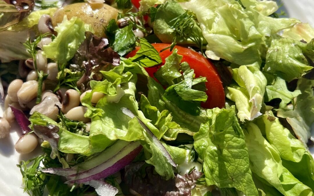 Ikarian Longevity Black-Eyed Pea and Potato Salad